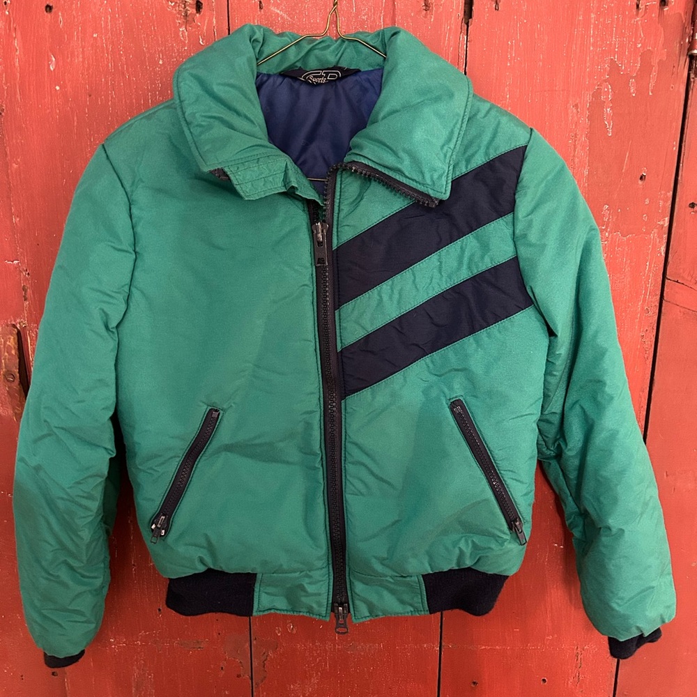 Green and Black Women's Ski Jacket